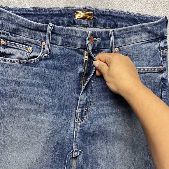 Mother The High Waisted Looker Ankle Fray Jeans Women's Size 28 - Picture 7 of 15